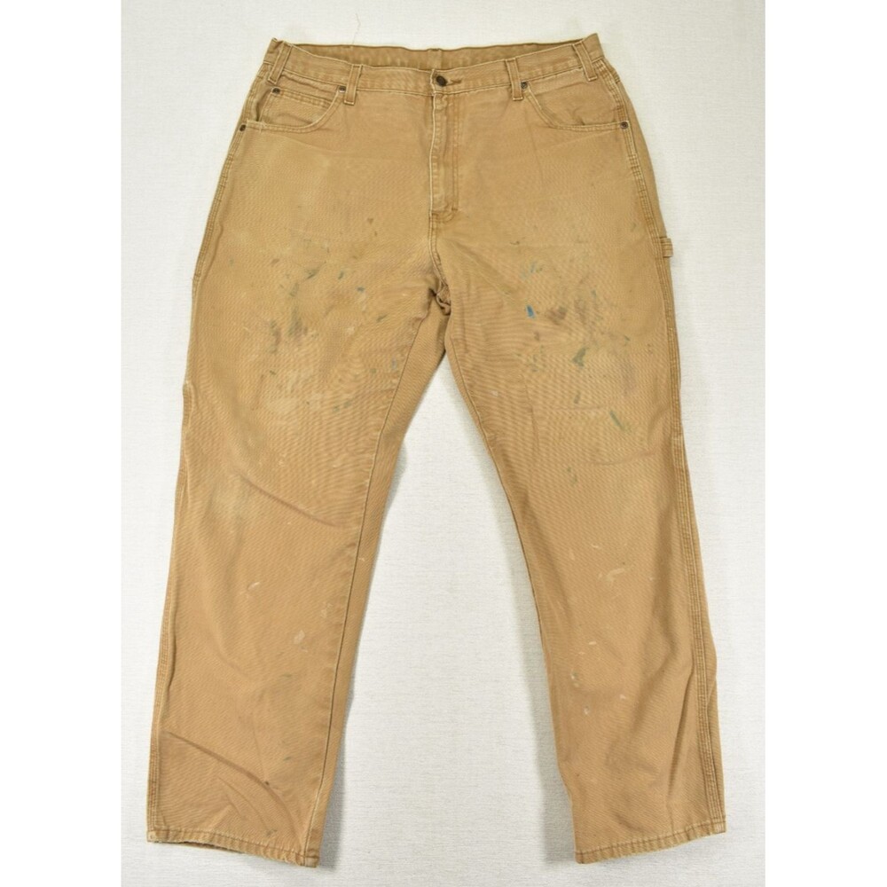 Vintage Y2K Dickies Mens 38x32 Distressed Canvas Straight Leg Dungaree Pants